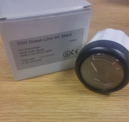VDO Ocean Line Waste contents gauge, 12-24v, 52mm - N02230626